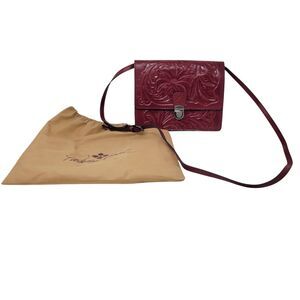 Patricia Nash Handbag P664244 Milan Italy Leather Crossbody Ruby Red Dust Bag